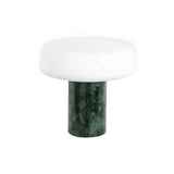 Solid Rechargeable Table Lamp: Serpentine Green Marble