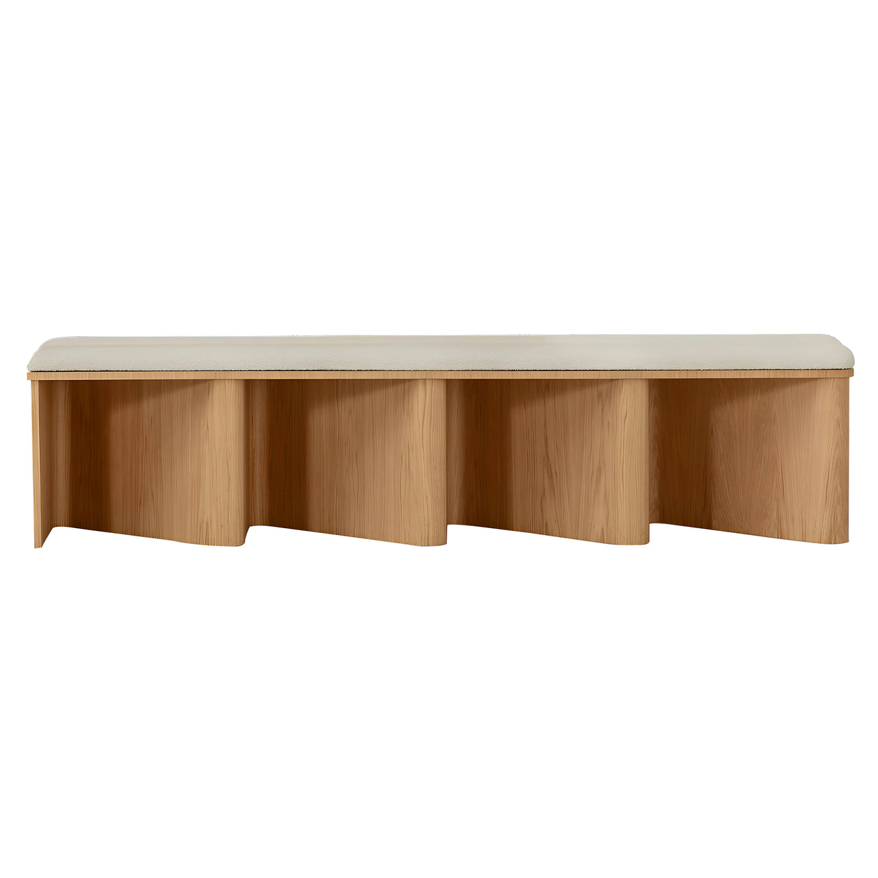 Nami Large Bench: Flamed Oak