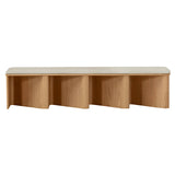 Nami Large Bench: Flamed Oak