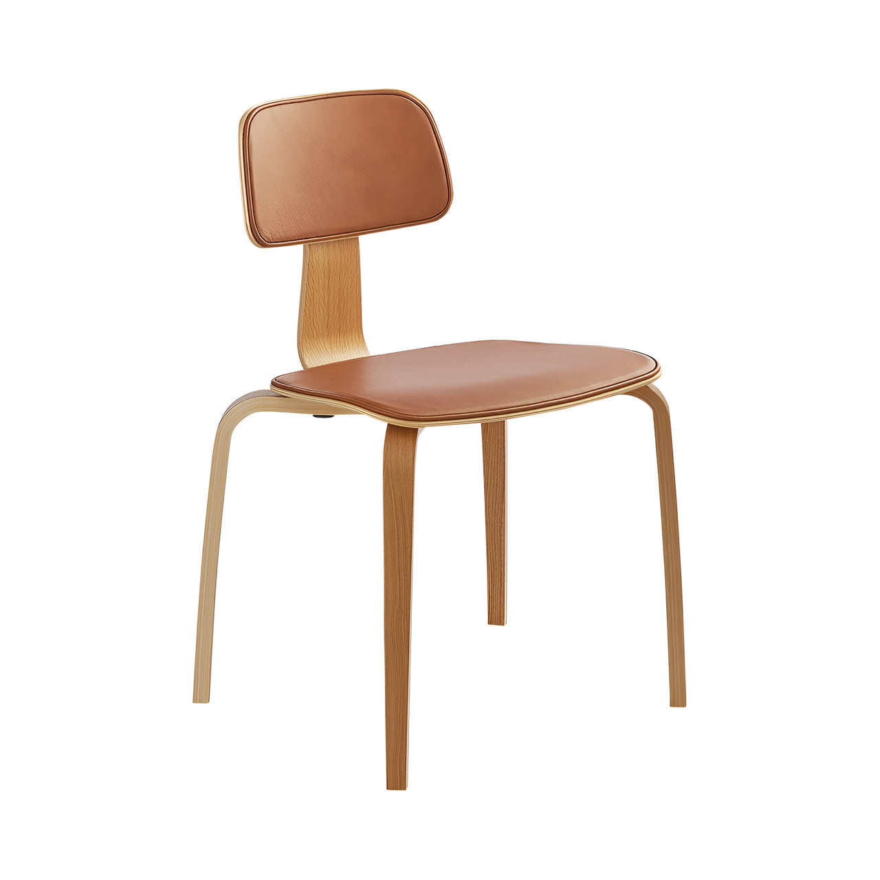 Kevi Chair 2070: Front Upholstered + Oak Veneer