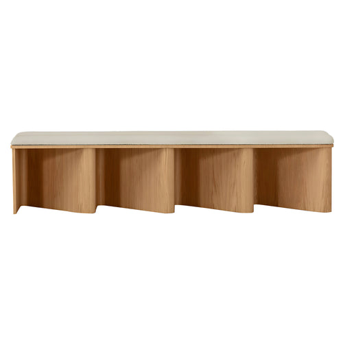 Nami Large Bench: Flamed Oak