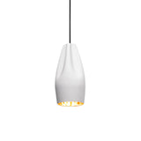 Pleat Box 13 Pendant Light: White + Gold