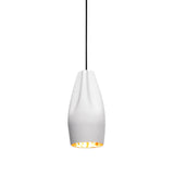 Pleat Box 13 Pendant Light: White + Gold