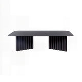 Plec Rectangular Occasional Table: Steel + Large - 45.3