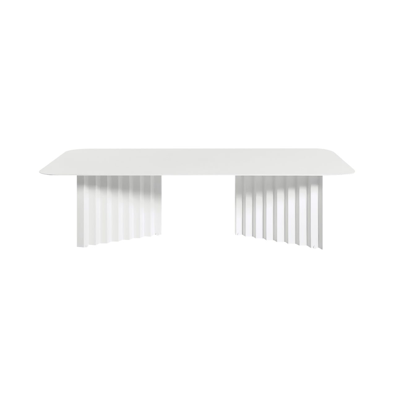 Plec Rectangular Occasional Table: Steel + Large - 45.3