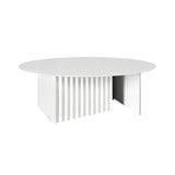 Plec Round Occasional Table: Steel + Large - 35.4