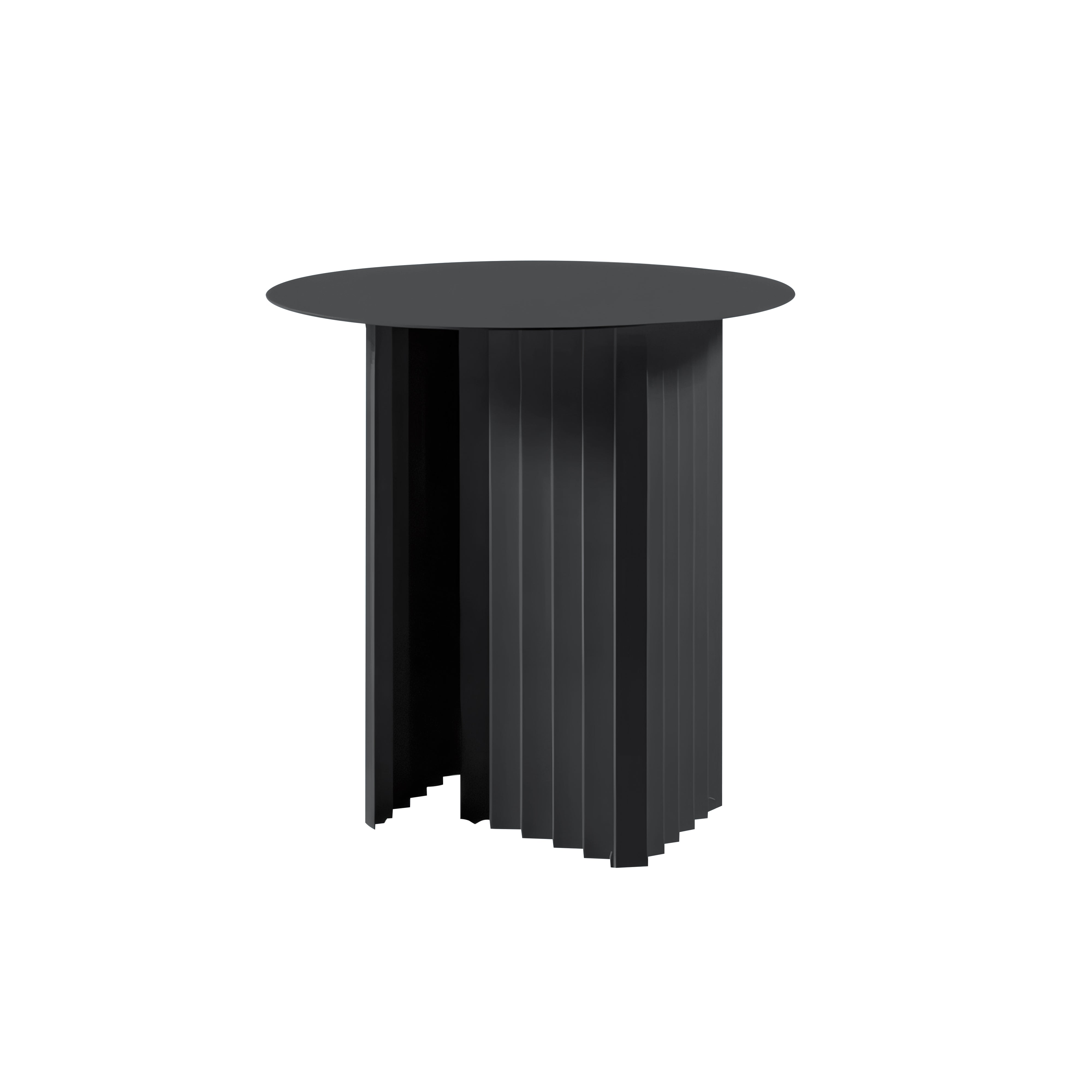Plec Round Occasional Table: Steel + Small - 19.7