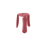 Ploppy Miniature Stool: Strawberry Red Steel