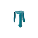 Ploppy Miniature Stool: Water Blue Matt Steel