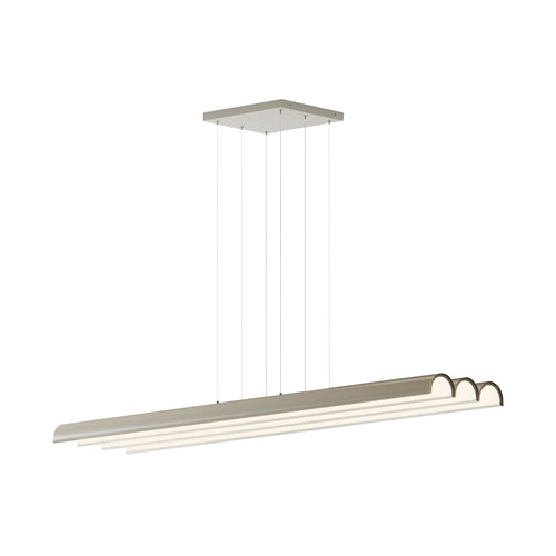 Pola. 6ft Linear Multi Pendant: 3 + Brushed Aluminum