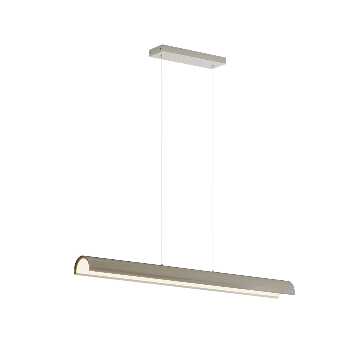 Pola. 4ft Linear Suspension: Brushed Aluminum