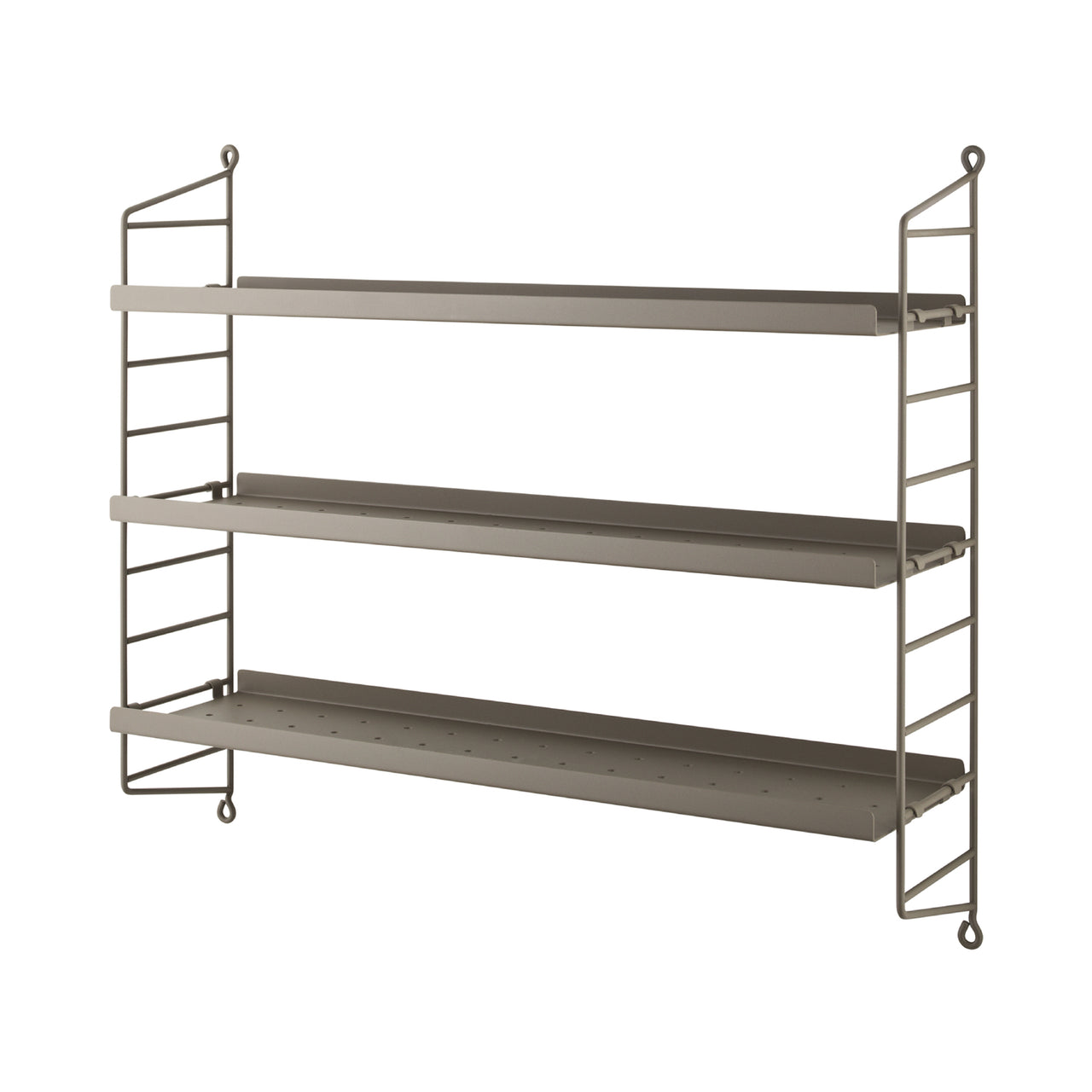 String Pocket Metal Shelving: Taupe