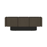 Dune Sideboard: 6 Doors + Dark Grey Stained Oak + Black