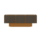 Dune Sideboard: 6 Doors + Dark Grey Stained Oak + Copper