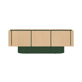 Dune Sideboard: 6 Doors + Whitened Oak + Forest Green