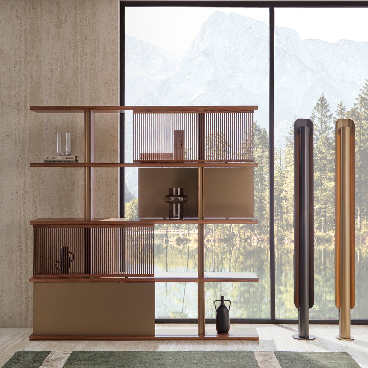 Stockholm Shelf Slated Sliding Door