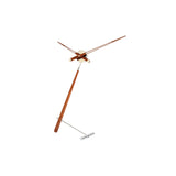 Puntero Table Clock: Chromed Brass + Walnut