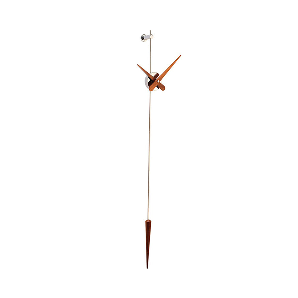 Punto Y Coma Clock: Walnut + Chromed Brass