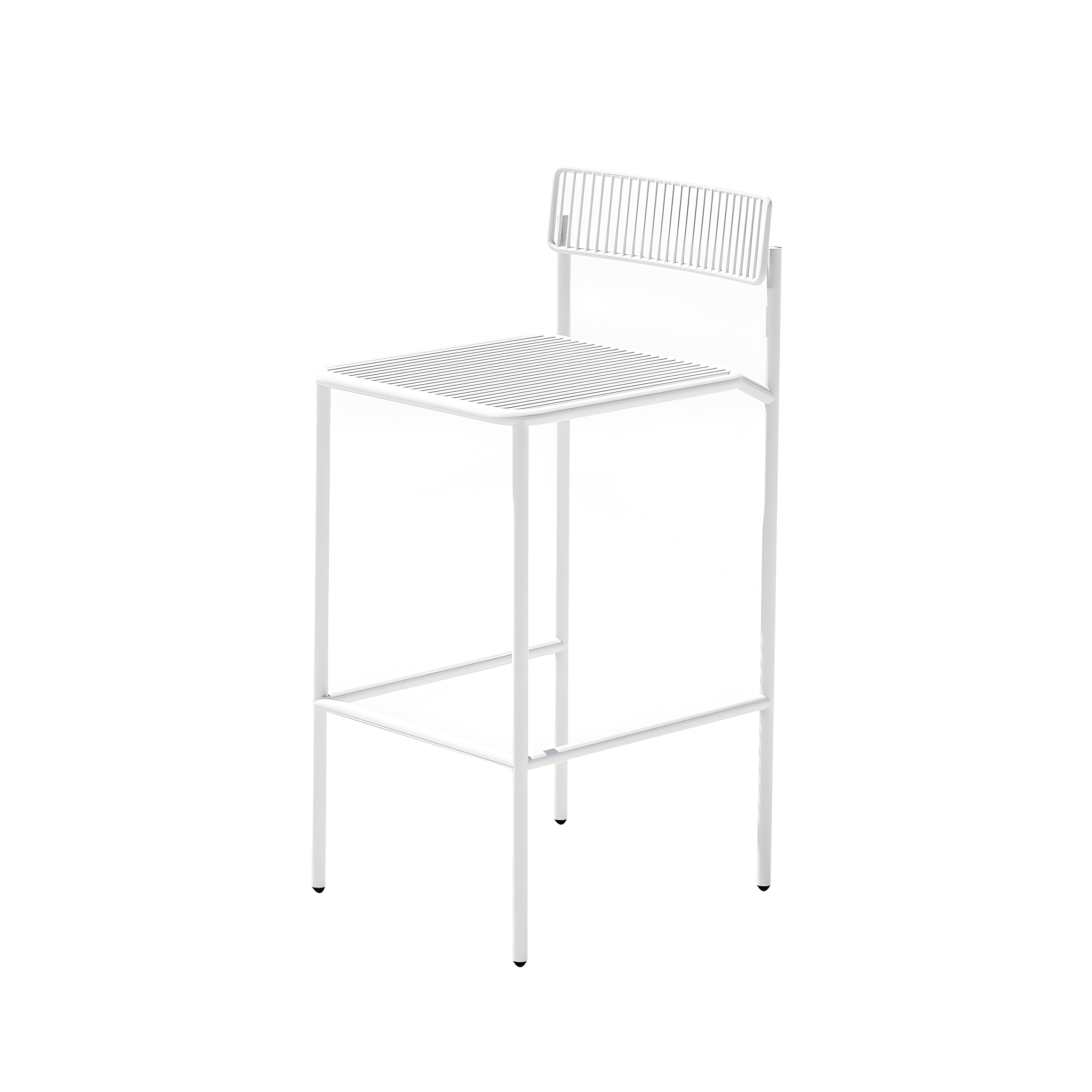 Rachel Counter Stool: White + Without Seatpad + Back Cushion