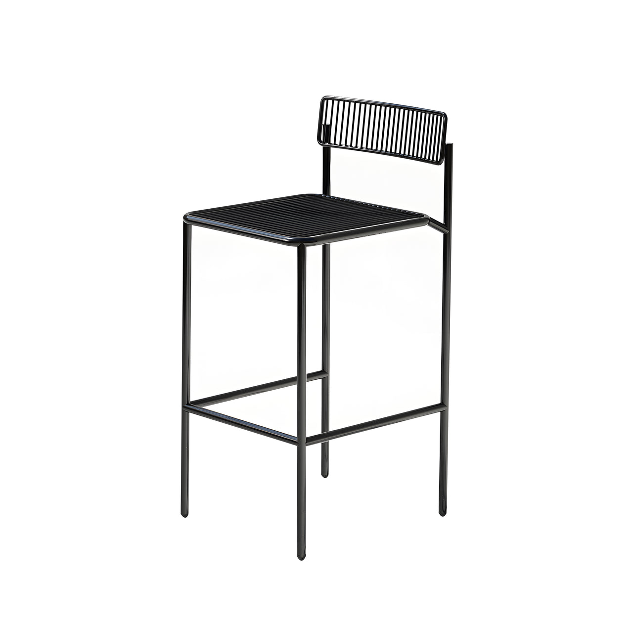 Rachel Counter Stool: Black + Without Seatpad + Back Cushion