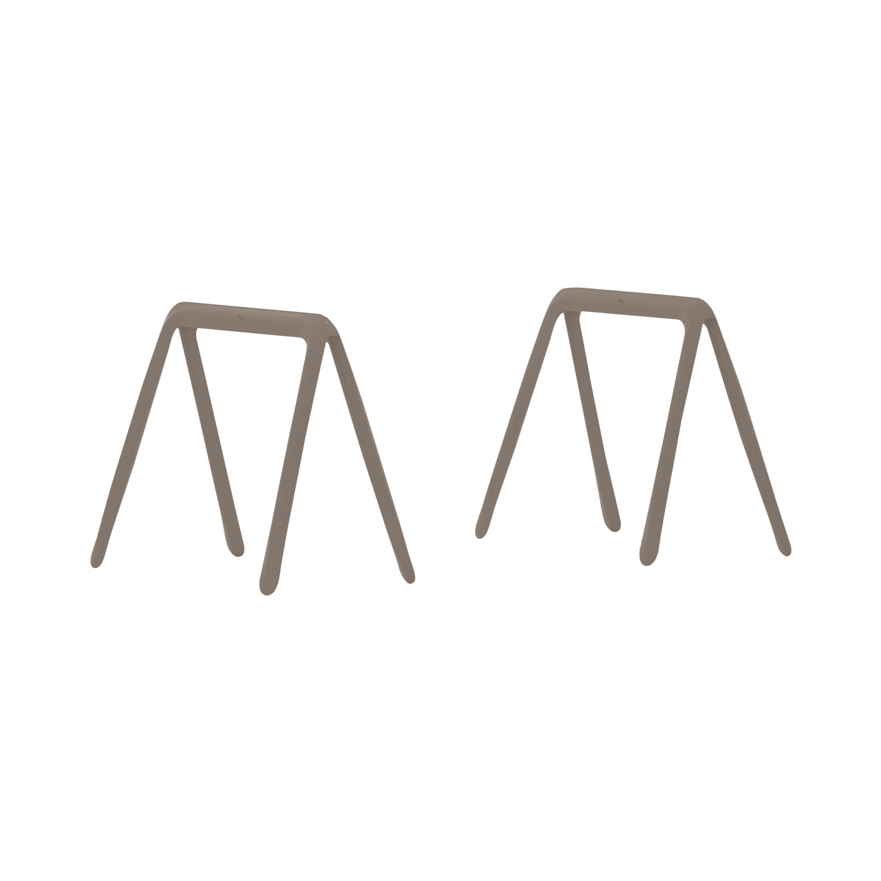 Koza Trestle Pair: Beige Grey Matt Steel