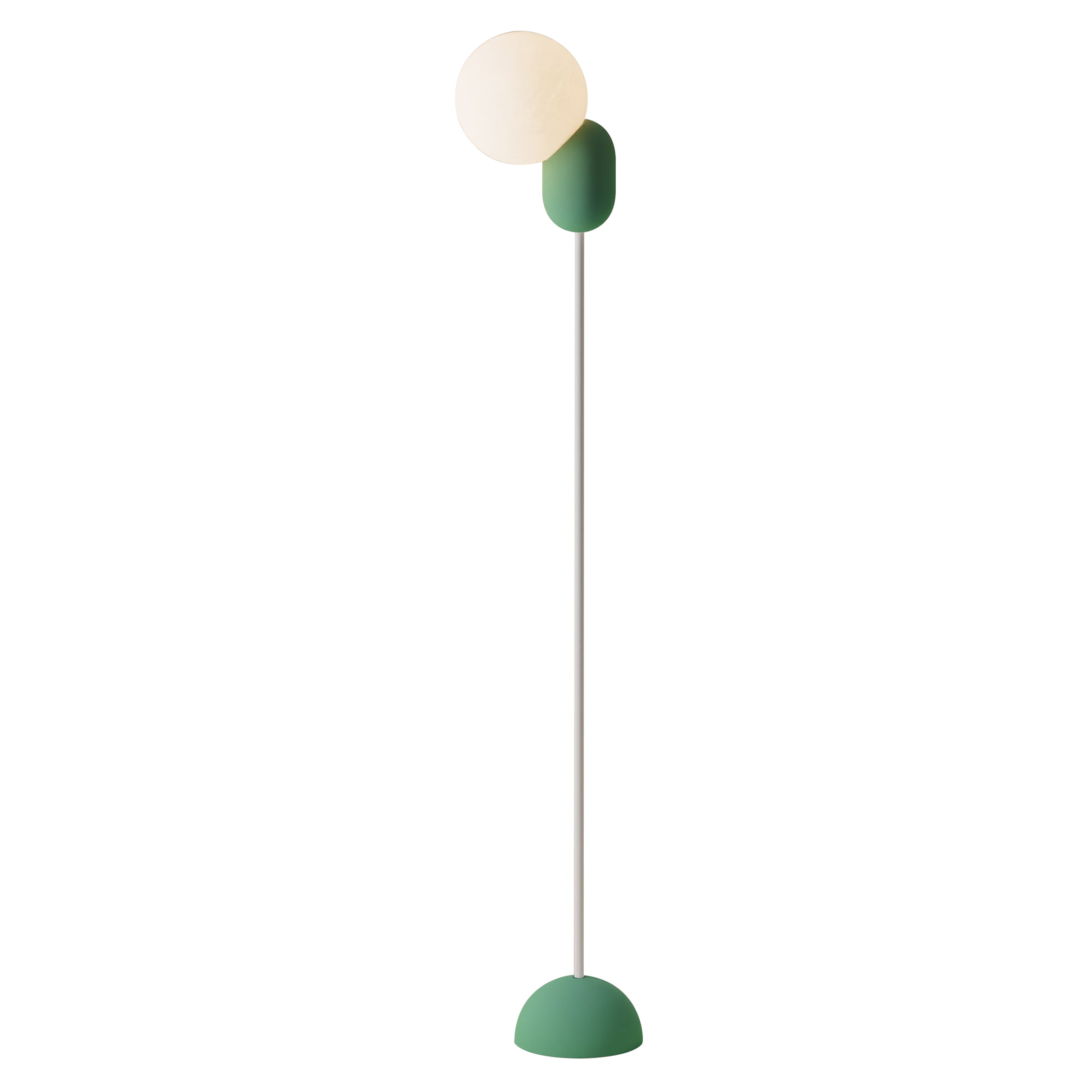 Cantilever Floor Light: Sage + White