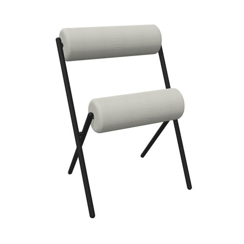 Roll Stacking Chair: Negro Matt Lacquered