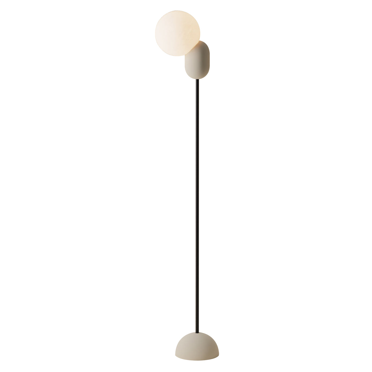 Cantilever Floor Light: Sand + Black