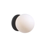 Glass 120. Wall Sconce: Sandtex Black