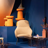 Nebula Lounge Tube Chair: Steel Base