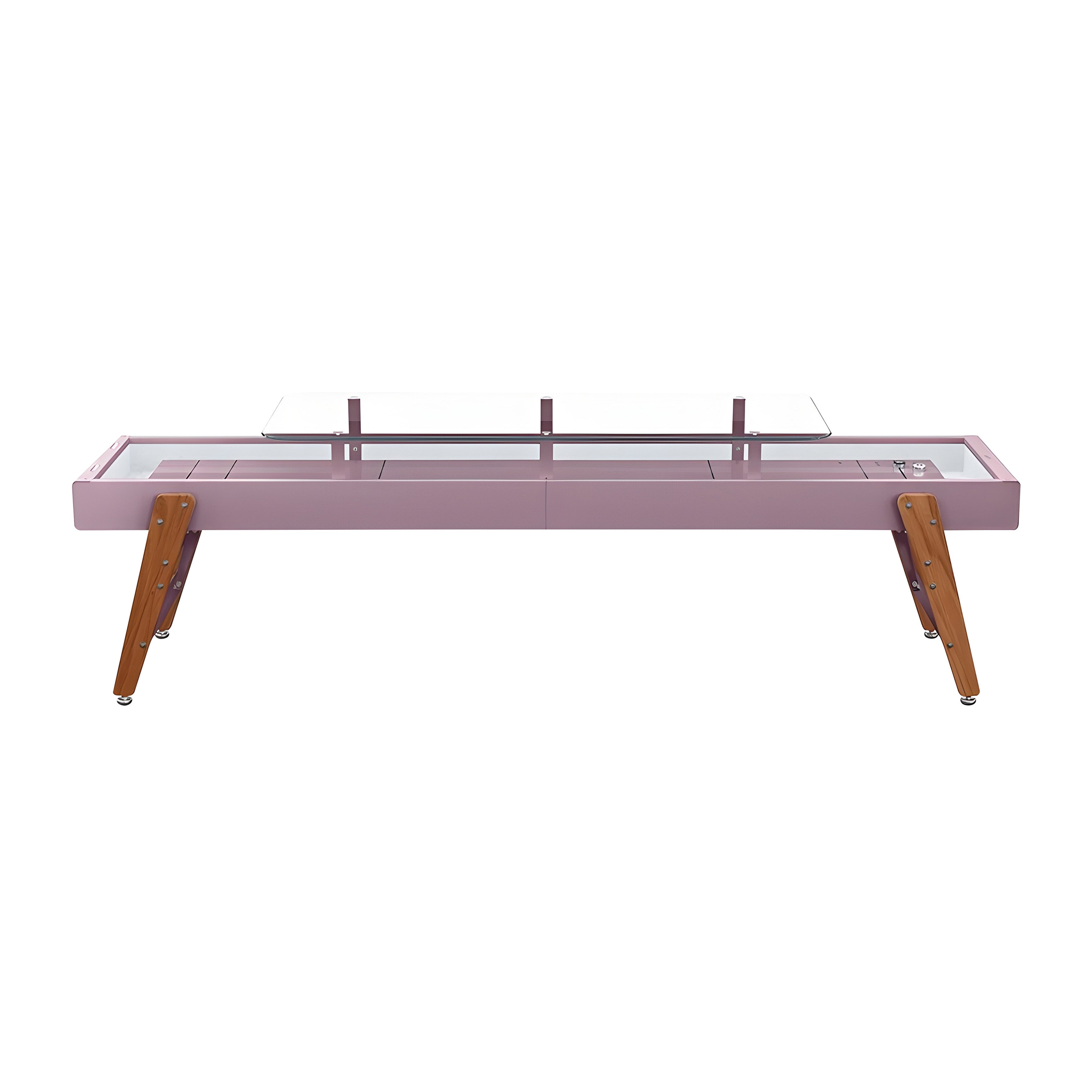 Track Dining Shuffleboard: 12 Feet + Pastel Violet + Snow Lining