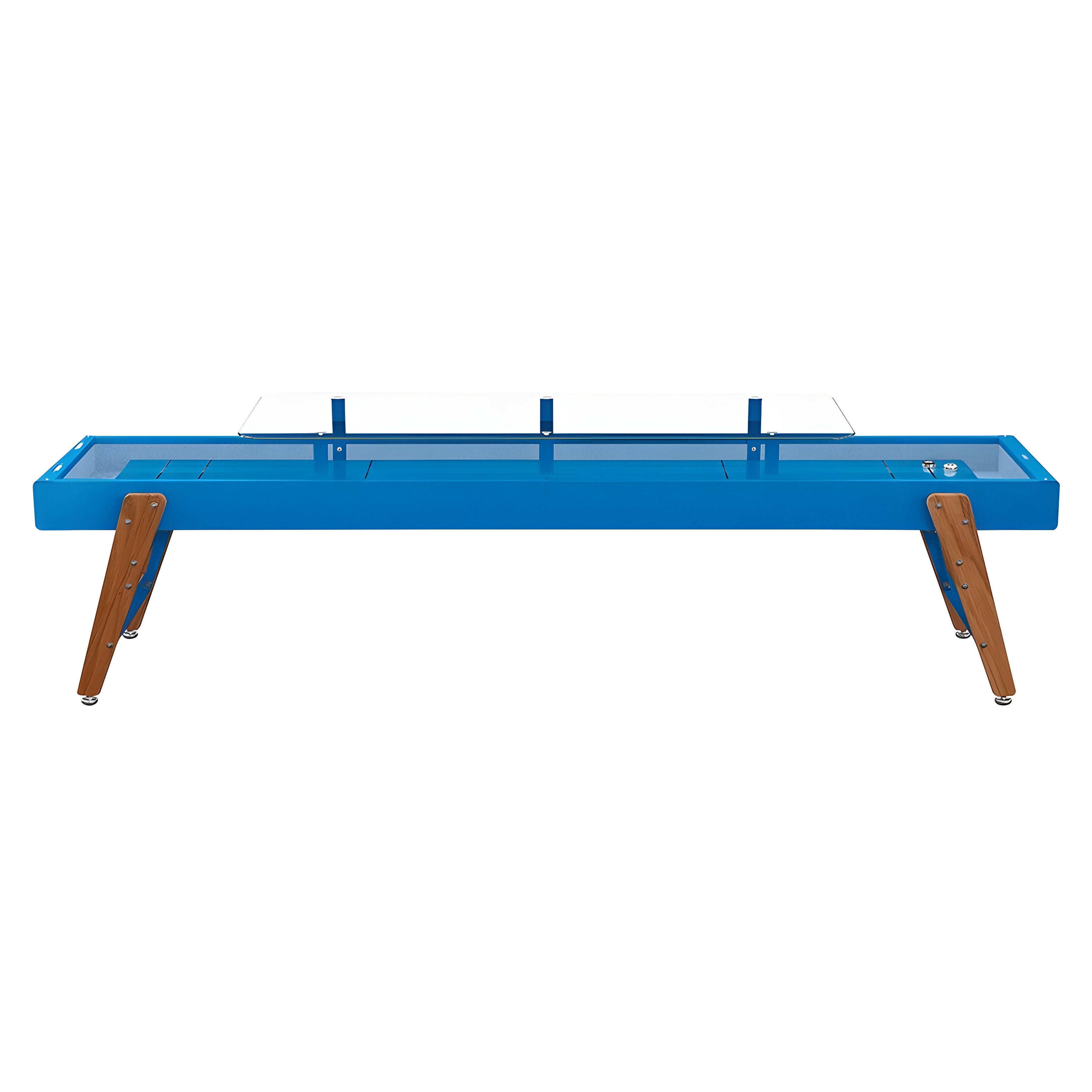Track Dining Shuffleboard: 14 Feet + Sky Blue + Sky Lining