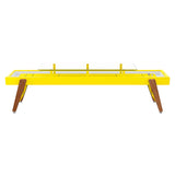 Track Dining Shuffleboard: 14 Feet + Sulfur Yellow + Snow Lining