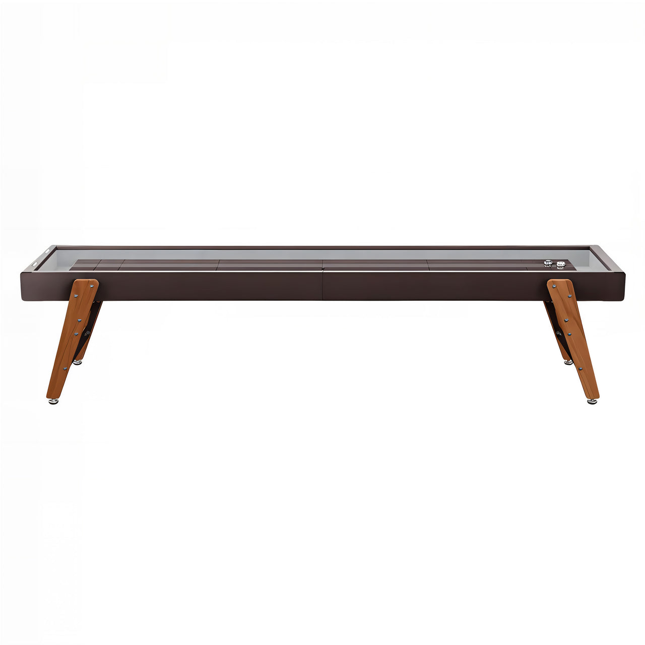 Track Shuffleboard: 14 Feet + Grey Brown + Pearl Beige Lining