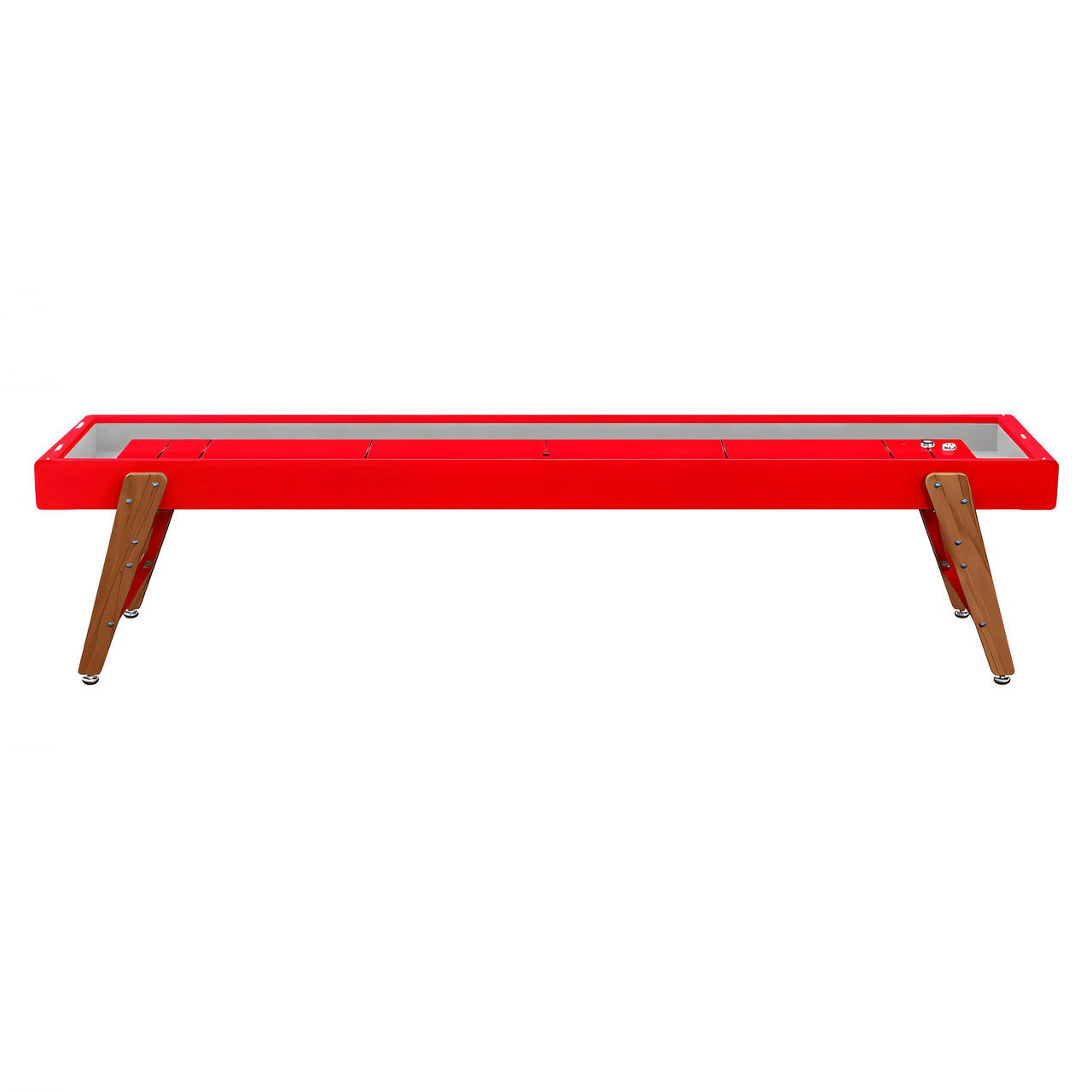 Track Shuffleboard: 14 Feet + Traffic Red + Burgundy Lining