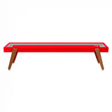 Track Shuffleboard: 14 Feet + Traffic Red + Burgundy Lining