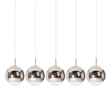 Mirror Ball 25 cm Linear Pendant System: Silver