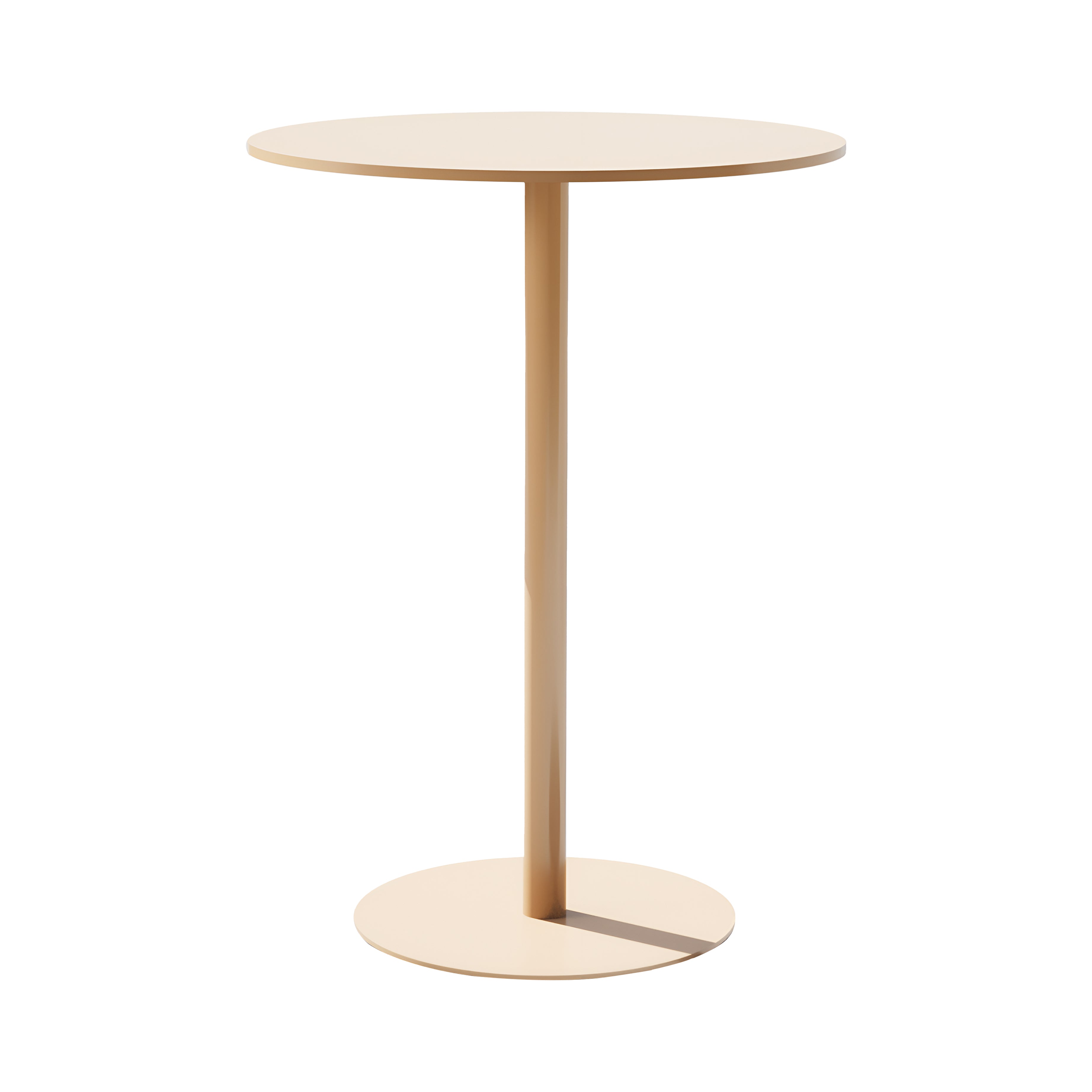 Simple Bar Table: Round + Tan
