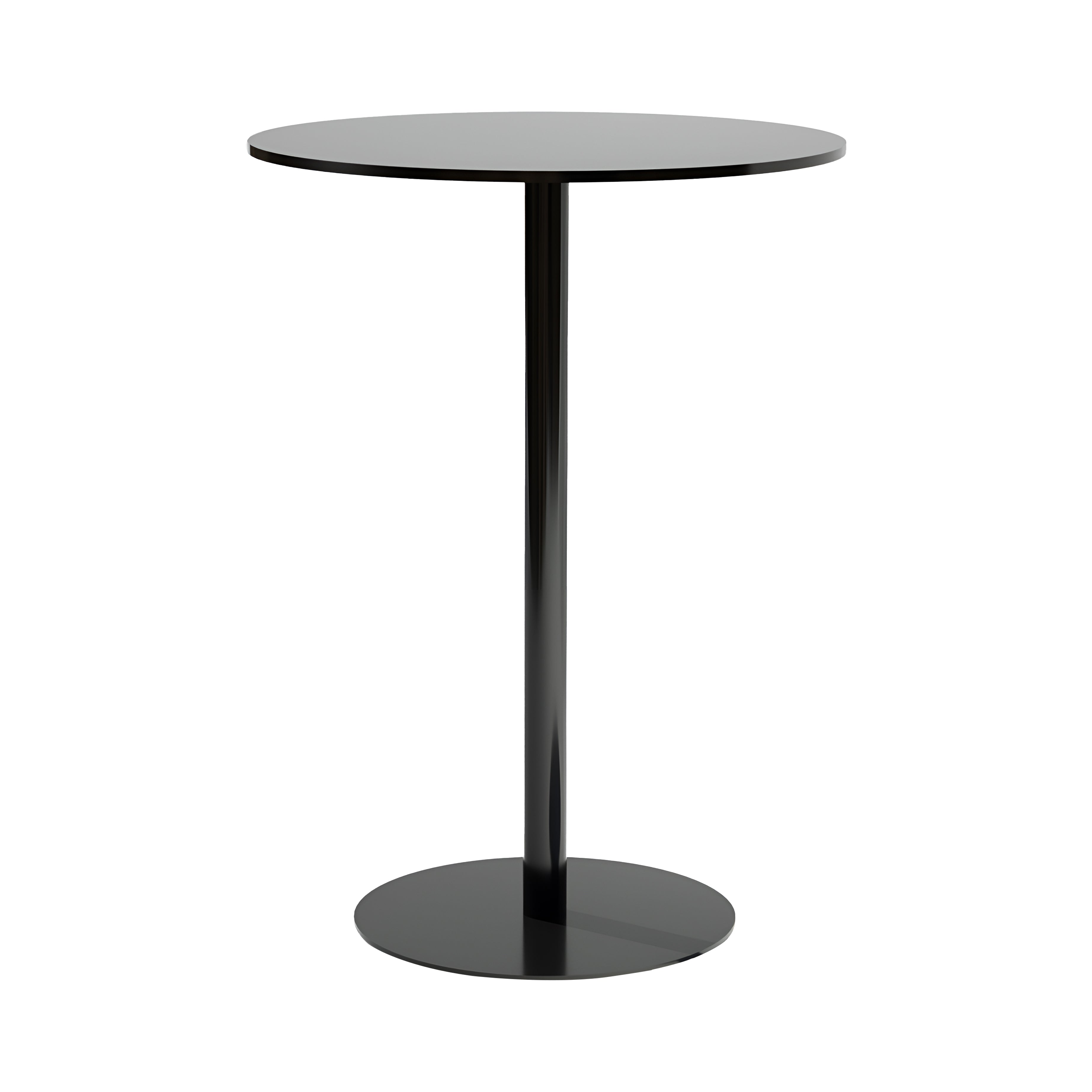 Simple Bar Table: Round + Black