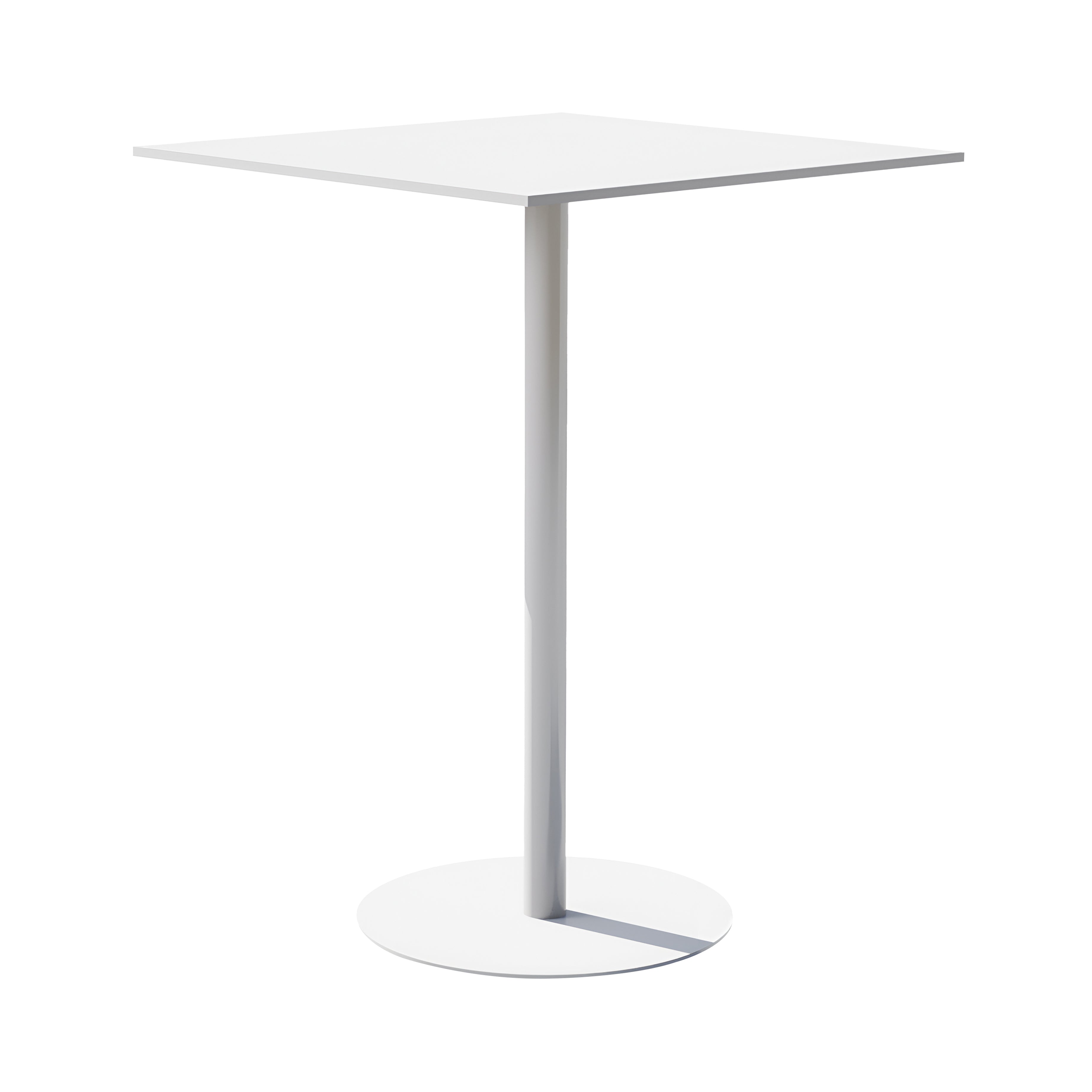 Simple Bar Table: Square + White