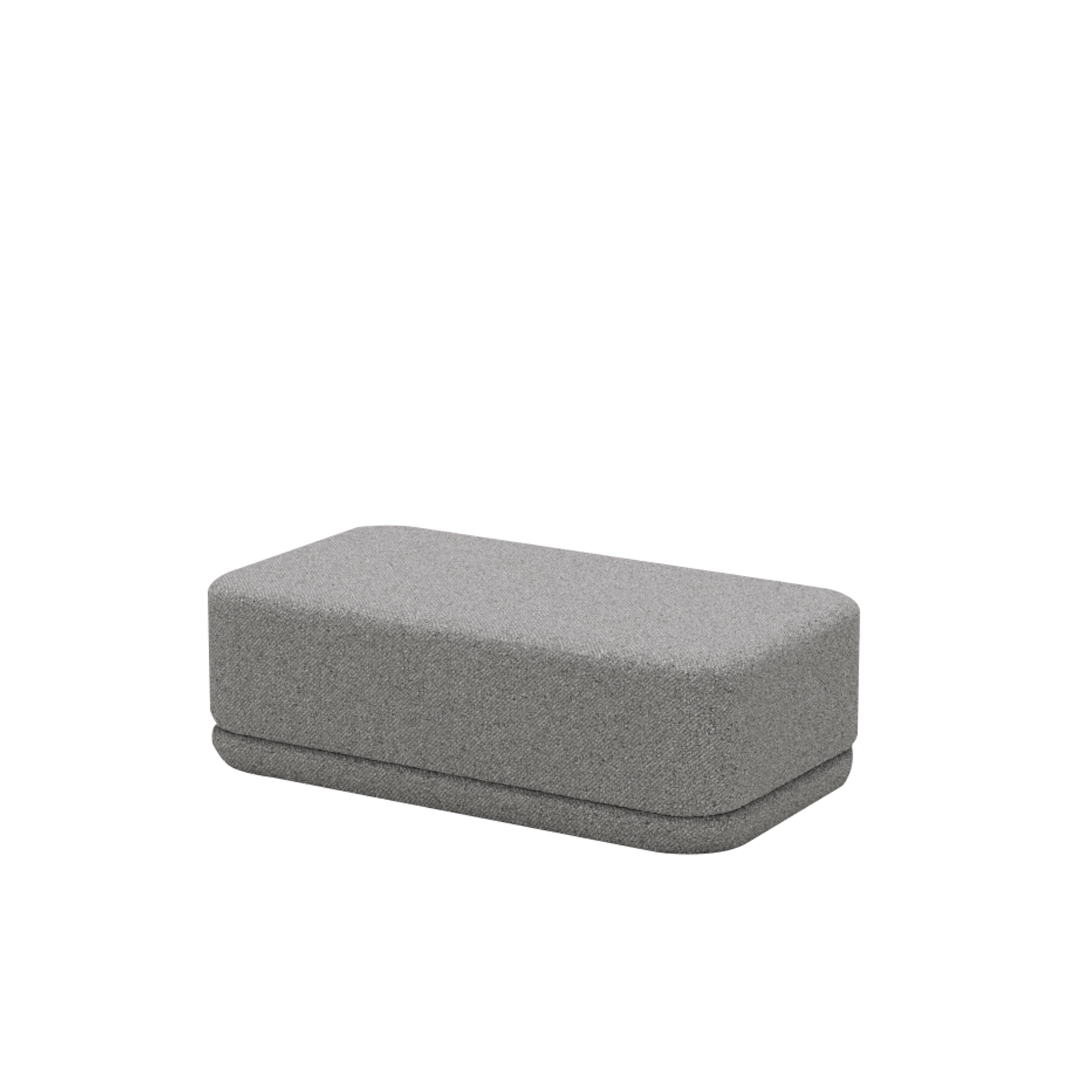 Cube Sofa Modules: Slim Ottoman + Boucle Grey