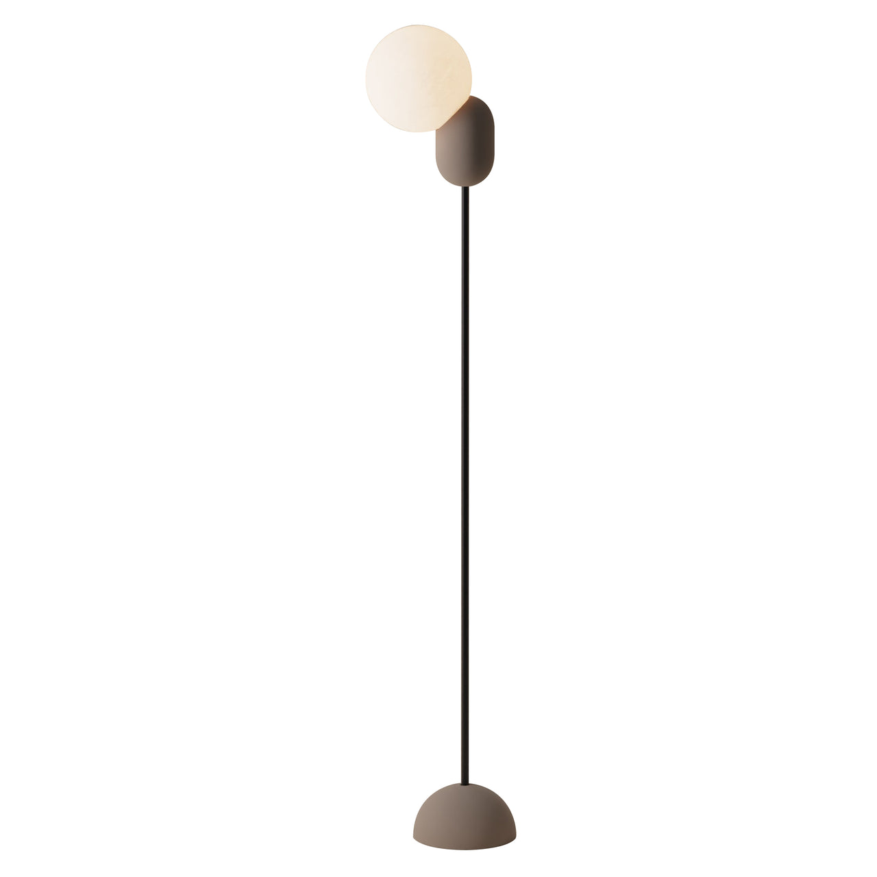 Cantilever Floor Light: Smoke + Black