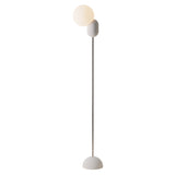 Cantilever Floor Light: Snow + Chrome