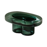 Soda Oval Coffee + Side Table: Petrol Green