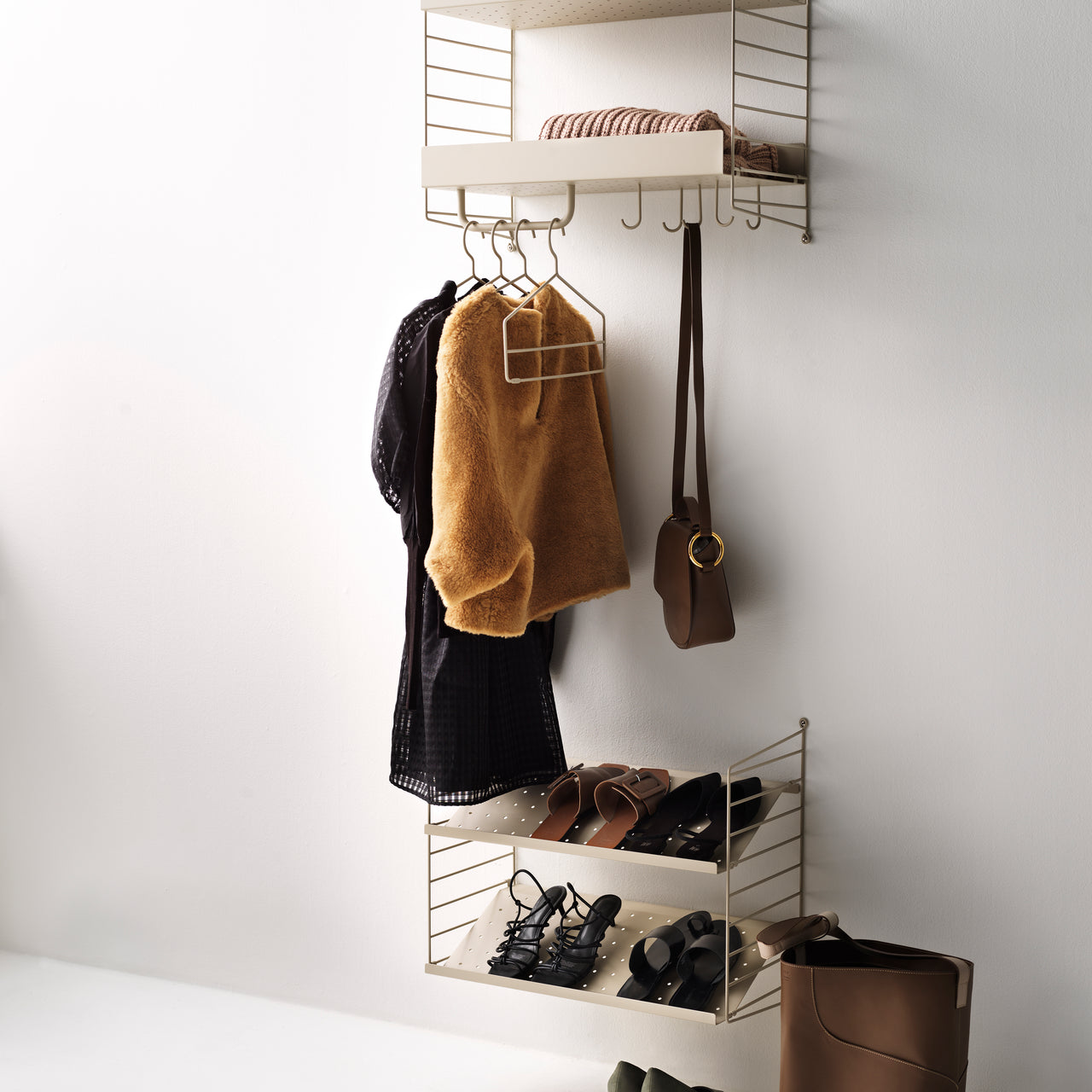 String Furniture String shoe shelf, 78 x 30 cm, black