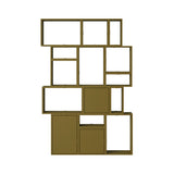 Stacked Storage System: Bookcase - Quick Ship - Quick Ship + Configuration 2  + Brown Green