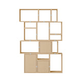 Stacked Storage System: Bookcase - Quick Ship + Configuration 2  + Oak