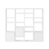 Stacked Storage System: Bookcase - Quick Ship + Configuration 4 + White