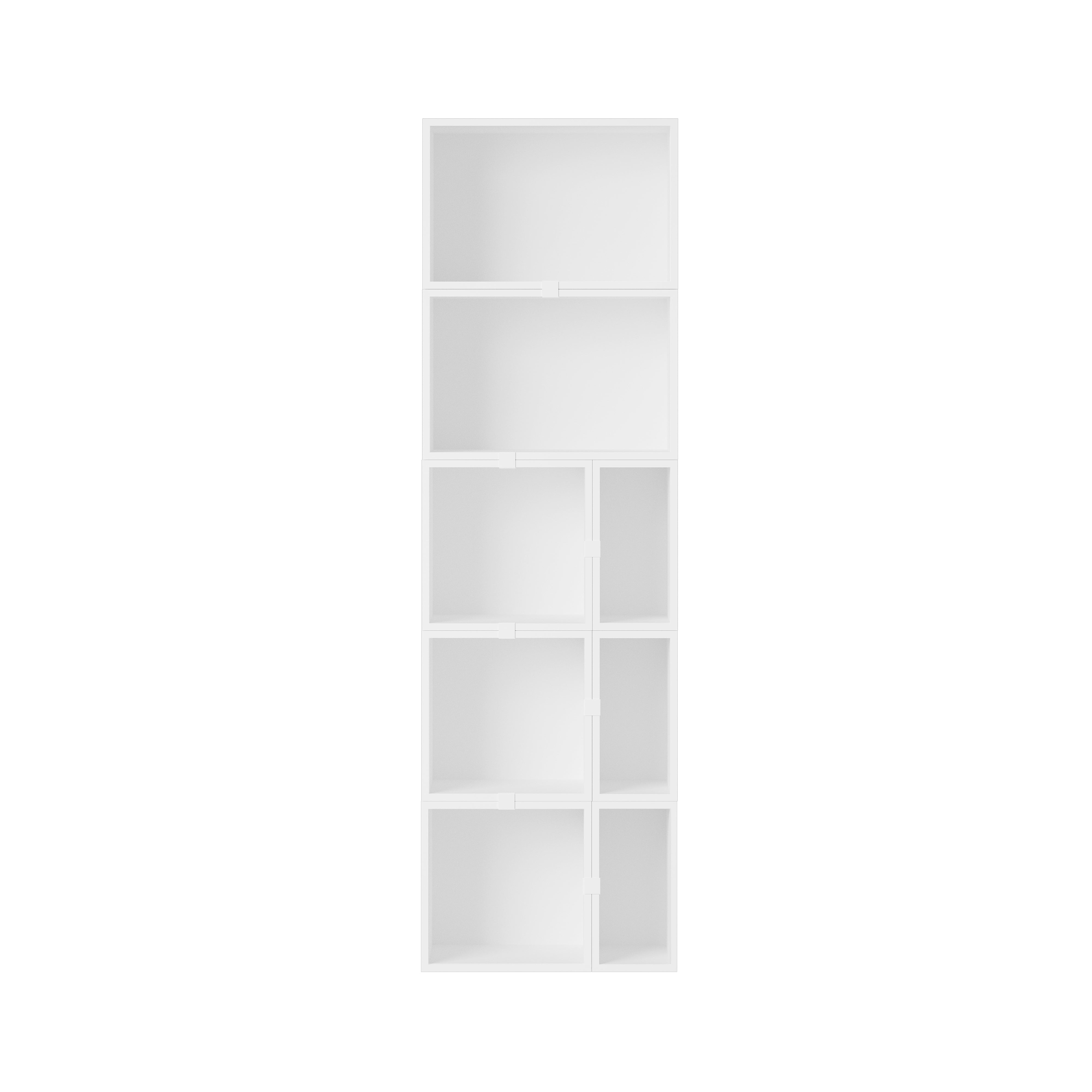 Stacked Storage System: Bookcase - Quick Ship + Configuration 7 + White