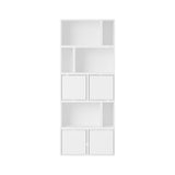 Stacked Storage System: Bookcase - Quick Ship + Configuration 8 + White